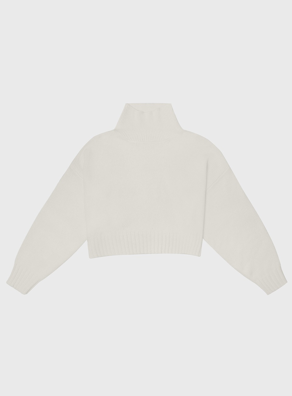 Cashmere high neck pullover Ivory
