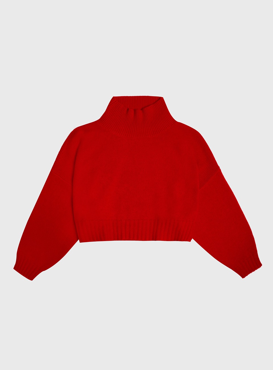 Cashmere high neck pullover Red