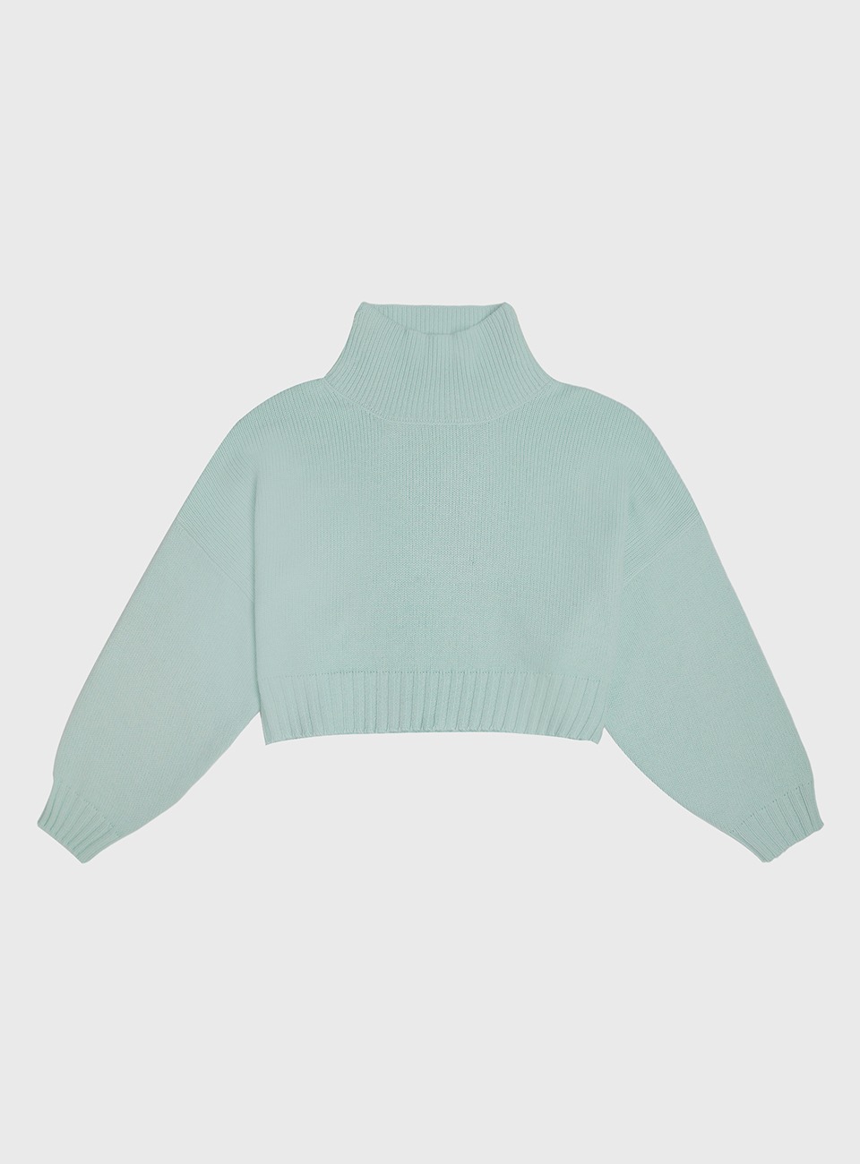 Cashmere high neck pullover Pale green