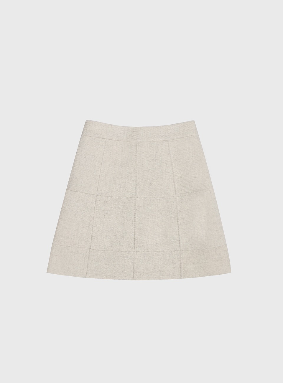 Kate Tweed Wool Skirts (Beige)